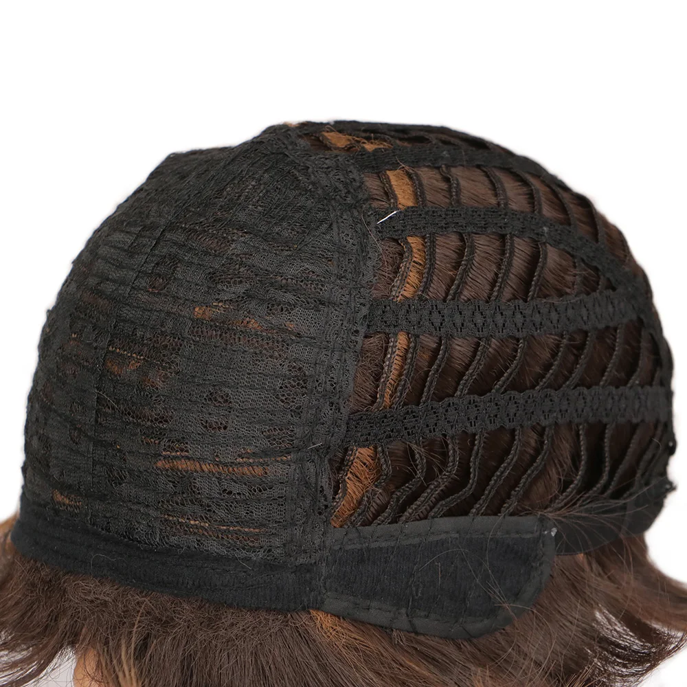 Momo Ayase คอสเพลย์วิกผมสั้นตรงวิกผมสีน้ําตาลเข้มกับ Bangs อะนิเมะ DAN DA DAN เส้นใยสังเคราะห์วิกผมผมสําหรับหญิงสาว Costu