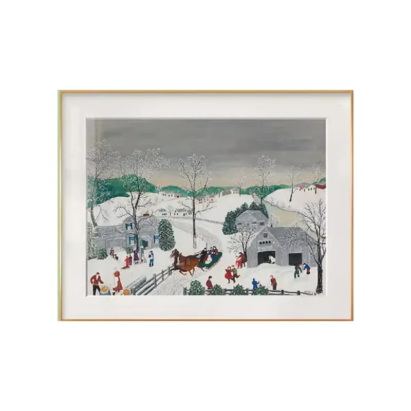 

Hanging paintings Small fresh scenery American pastoral restaurant Square bedroom Healing decorative murals