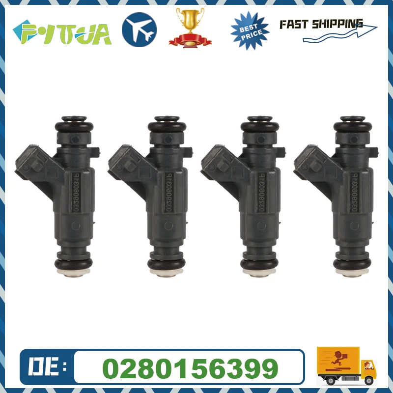 

4pcs Fuel injector 0280156399 032906031P For Volkswagen Saveiro 2010-2019 CrossFox Gol SportVan L4 1.6L