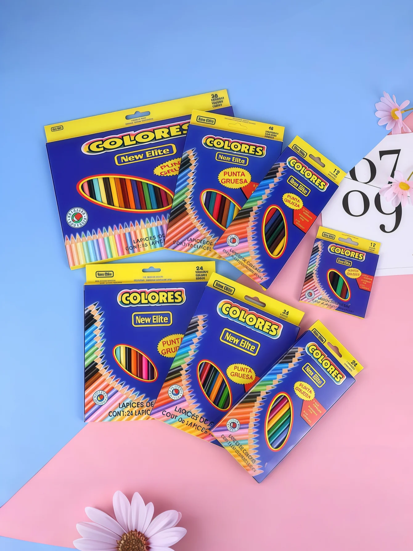 قلم رصاص ملون على شكل فراشة زرقاء للأطفال، مجموعة أقلام رصاص لطلاب المدارس الابتدائية، قلم ملون قائم على الزيت