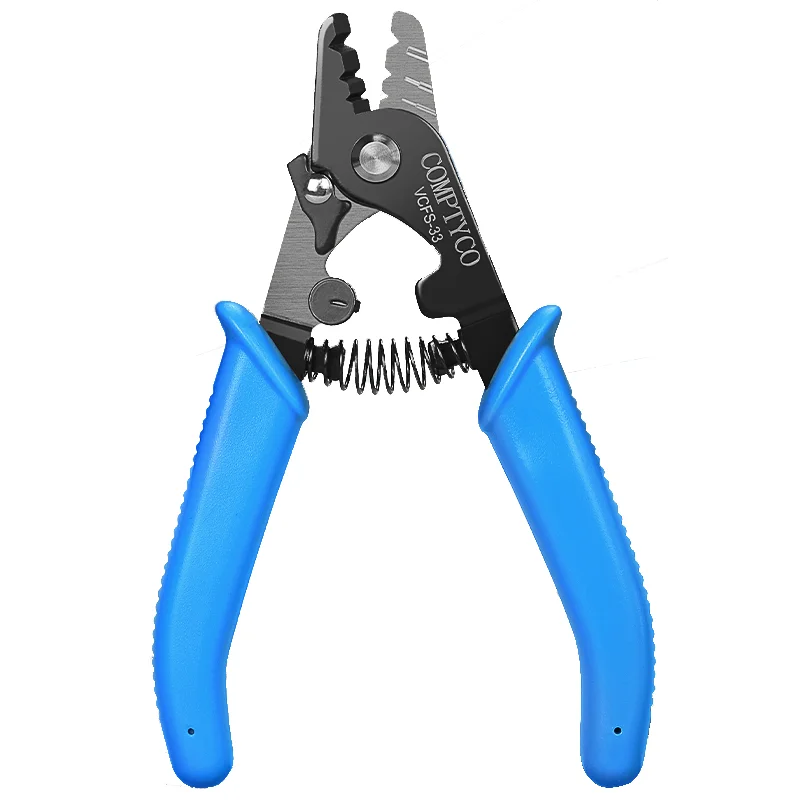 

COMPTYCO Fiber Stripper Blue VCFS-33 Three-port Fiber Stripping pliers Optical Fiber Wire Strippers FTTH Fiber Optic Tool