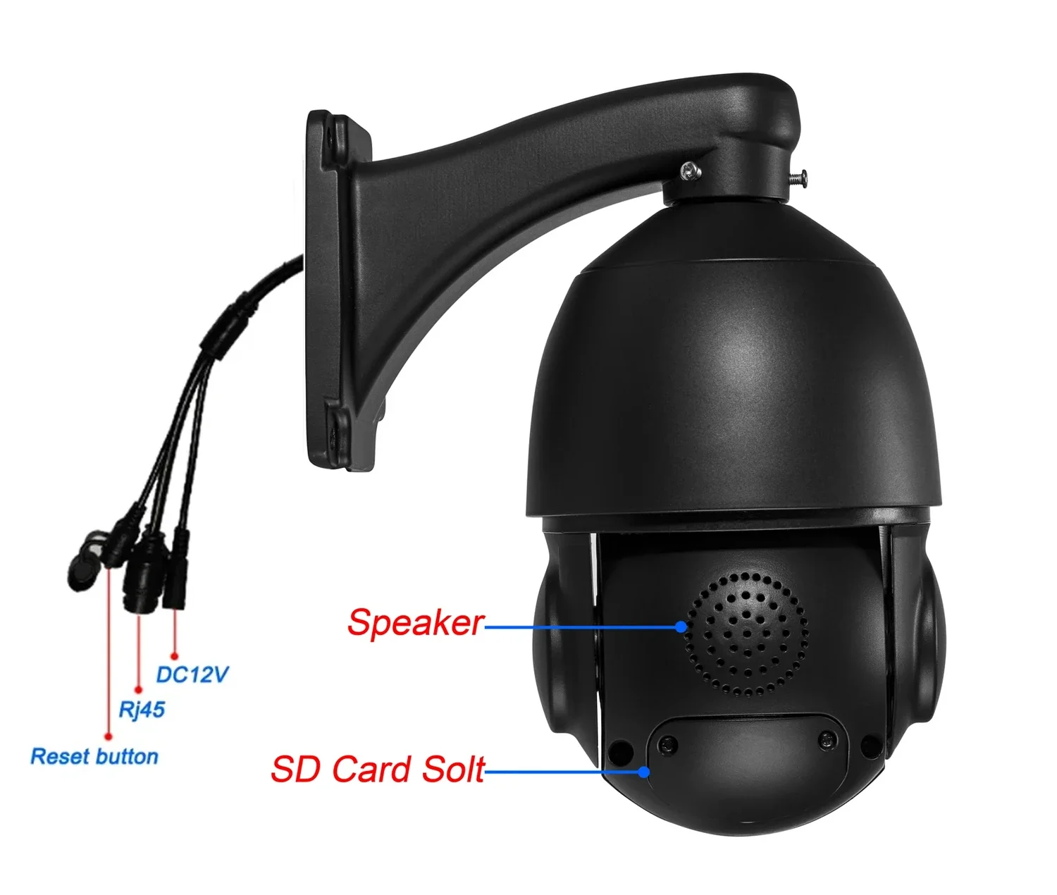 Hik Onvif Protocol Max.512G Metal Full Color Auto  Tracking 8MP 4K 20X Zoom 360° Outdoor Audio POE PTZ Speed Dome IP Camera image 3