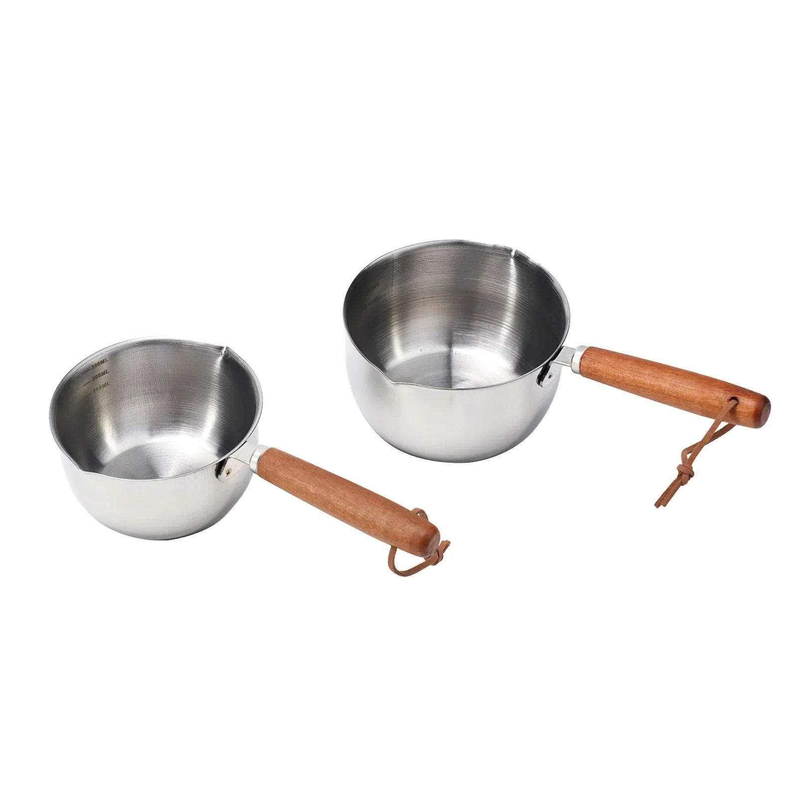 Milk Pot Stainless Steel Hot Oil Pan 150ML-500ML Hot Sauce Small Pot Cooking Butter Melting Pot Versatile Flat Bottomed Oil Pan