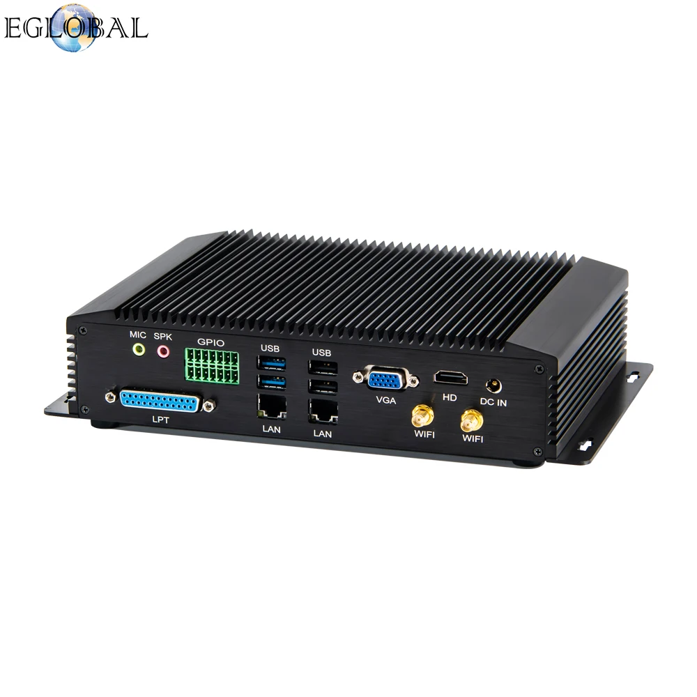 EGLOBAL industriel Mini PC Intel Core i7-4650U/i5-4200U touristes LAN 6 * COM Ordinateur de bureau Windows 10/Linux HDMI GPIO