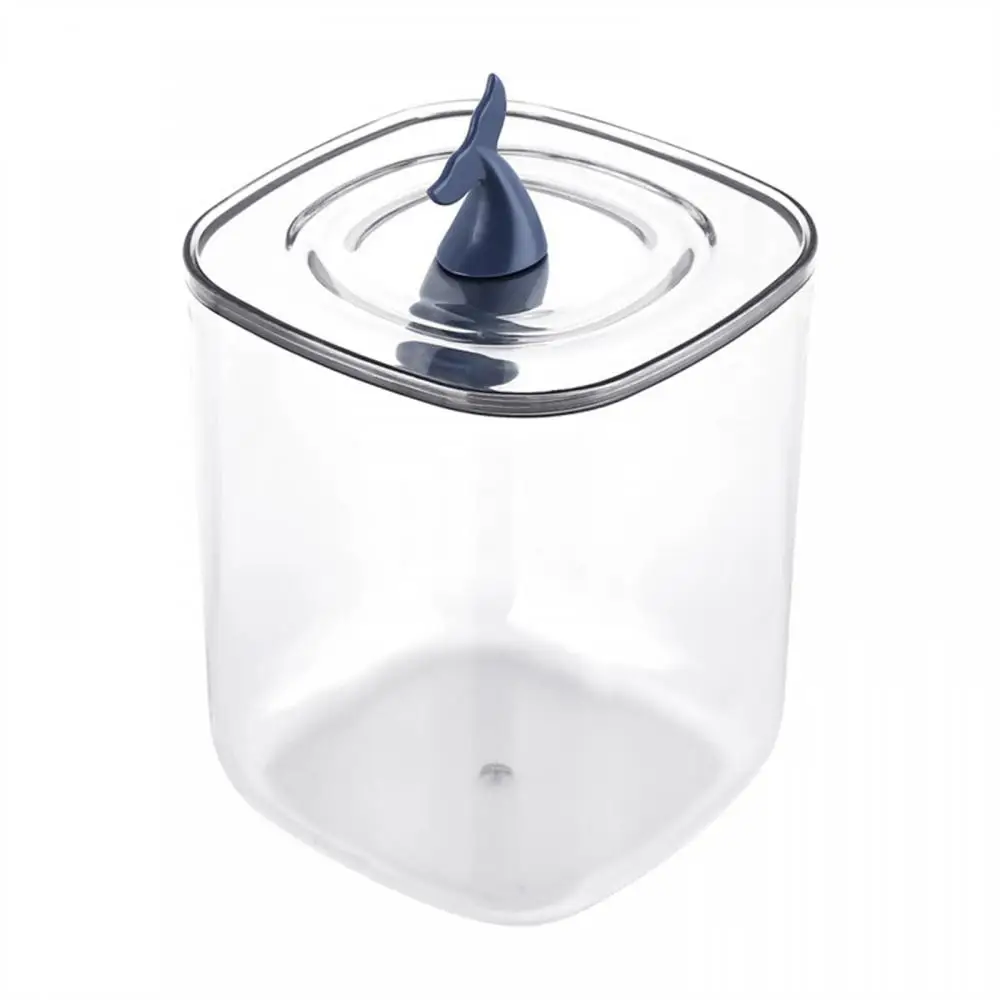 Storage Organizer Abs Dustproof Household Dormitory Cute Storage Tools Cotton Swab Box 8x8x10.5cm With Cover Transparent