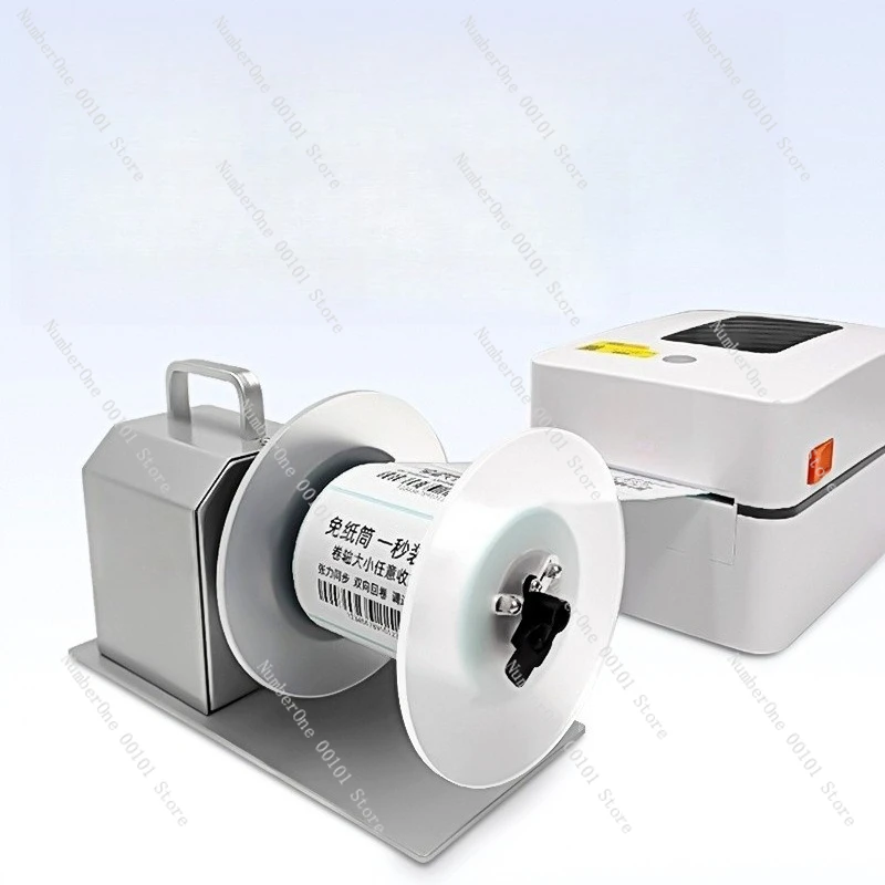 Automatic Tag and Label Rewinder with No Core, Clothing Tag Winder Machine for Washing Labels