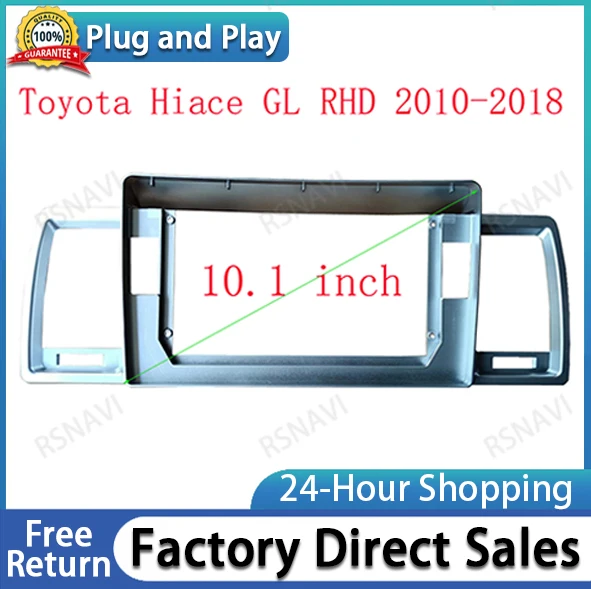 10.1inch Car Radio Facia for Toyota Hiace 2010-2018 Special Dash Trim Kit GPS Navigation Frame Panel Car Refitting