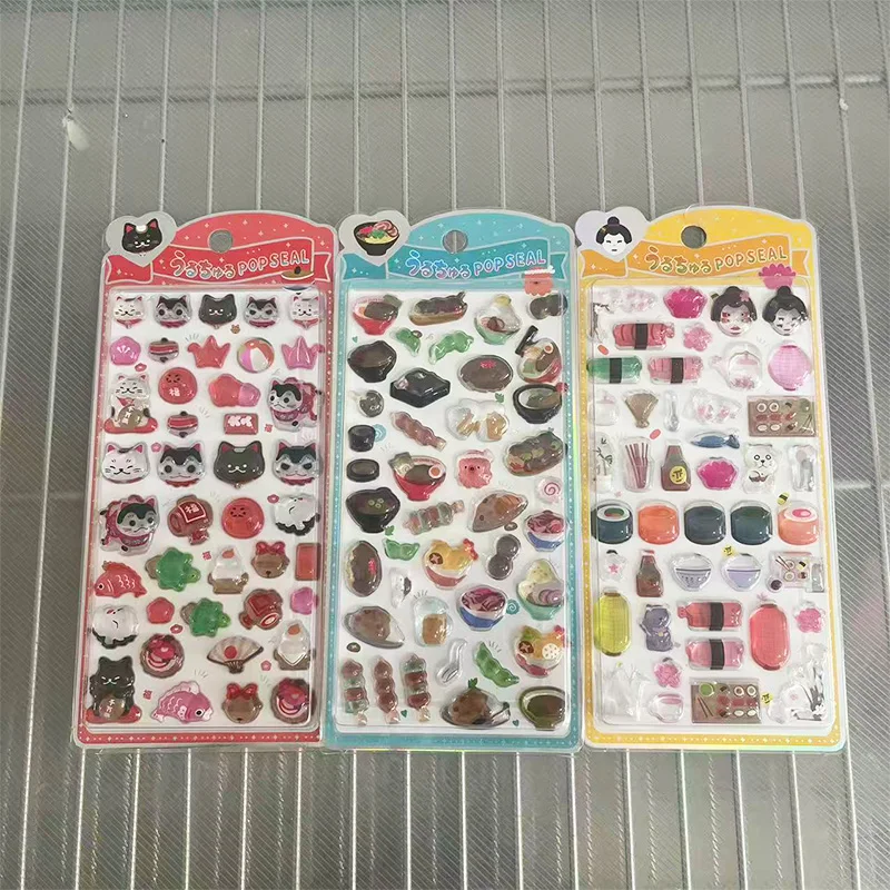 

Креативные 3D-наклейки с мультяшными суши для декора бутылок, скрапбукинга, чемоданов, а также наклейки-поощрения для девочек