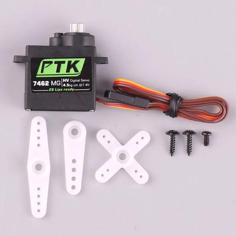 

PTK 7462W MG 9g metal gear digital Waterproof 4kg torque servo digital for glider model rc FPV fixed wing robot upgrade parts