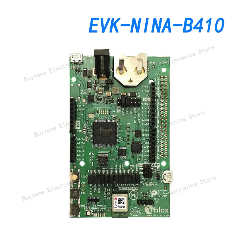 

EVK-NINA-B410 802.15.1 EVK for NINA-B410/B411, u-connect SWStand-alone Bluetooth Low EnergyU.FL antenna connector and USB