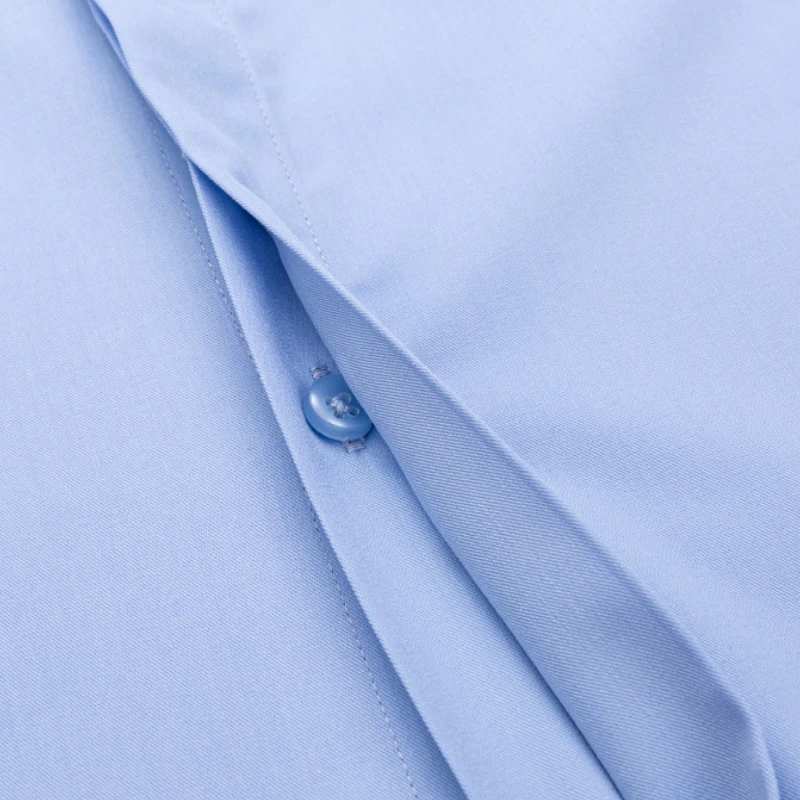 Facile d'entretien 8XL travail chemise blanche hommes à manches longues décontracté couleur unie Plaid rayures fibre de bambou hommes à manches longues coupe ajustée affaires