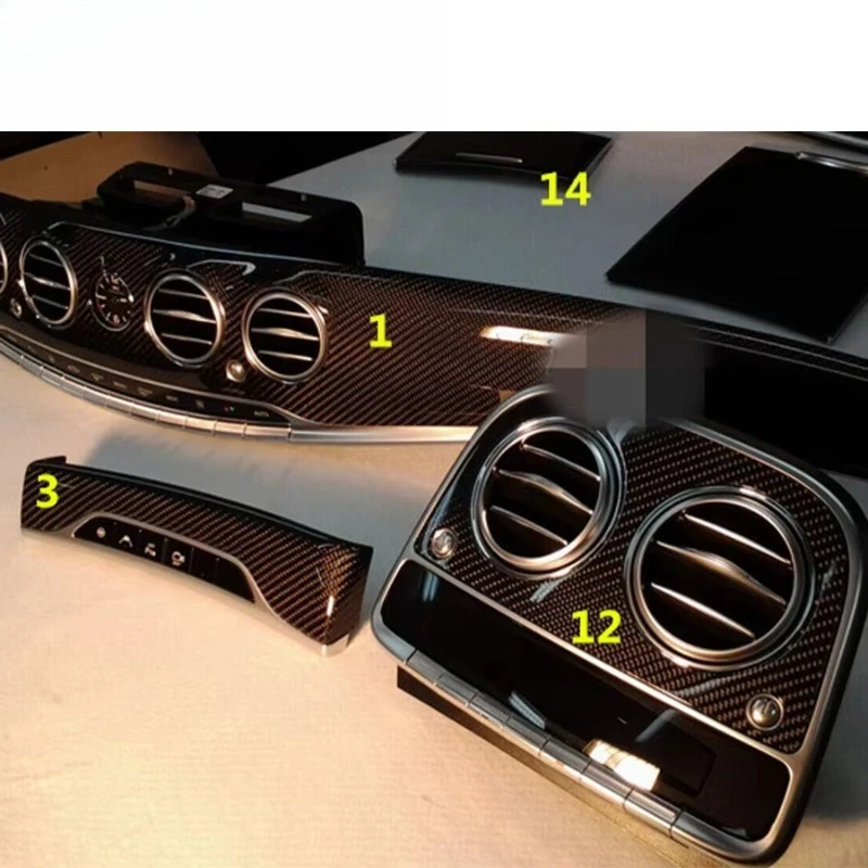Carbon Fiber Luxury Interior Trims  Carbon Fiber Parts Interior Decoration