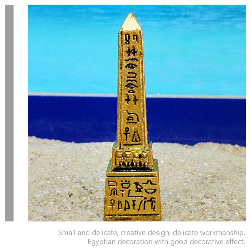 Model Egyptian Obelisk Psychological Sandbox Travel Tower Resin Desktop Figurine