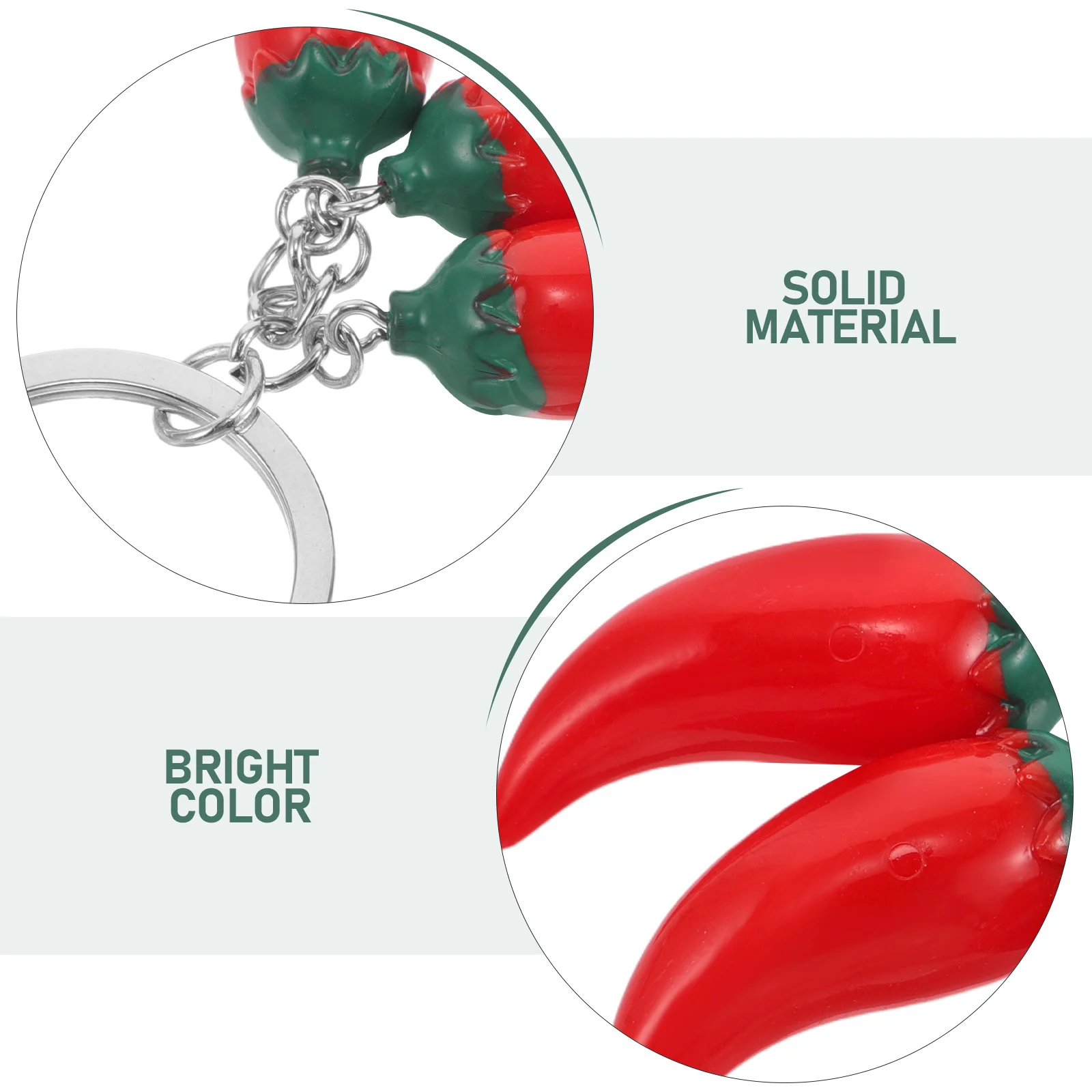 2 Pcs Keychain Realistic Charm Keychains Pepper Fruit Style Keychain Chilli Girl Resin Fruit Keychains Gifts