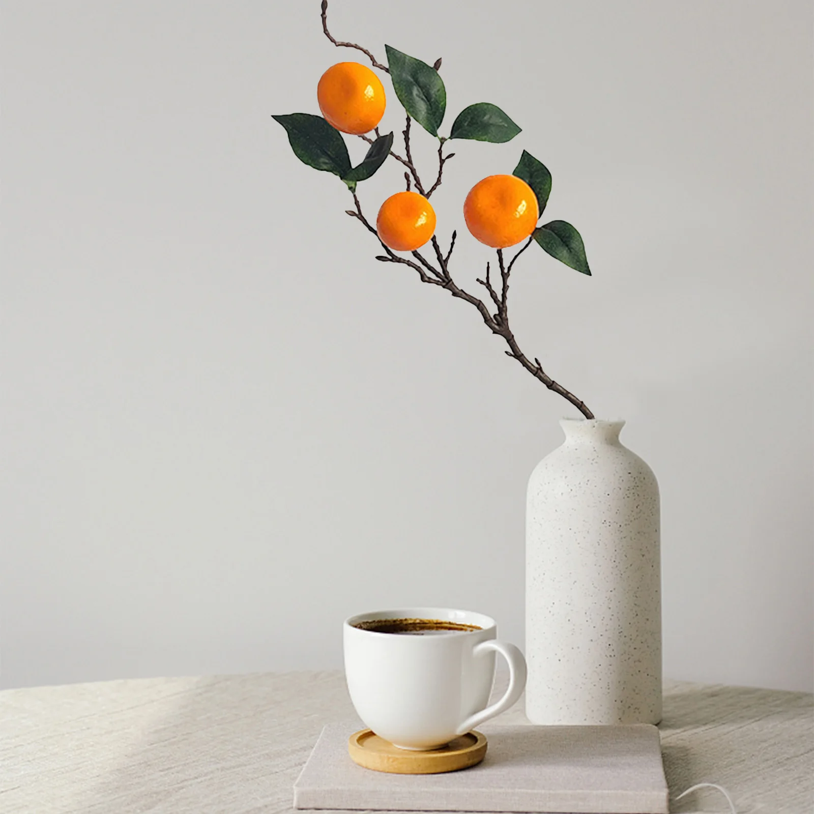 Artificial Tangerine Branches Fruit Flower Props Simulated Fruit Green Leaves Kumquat Simulation Orange Home Decor