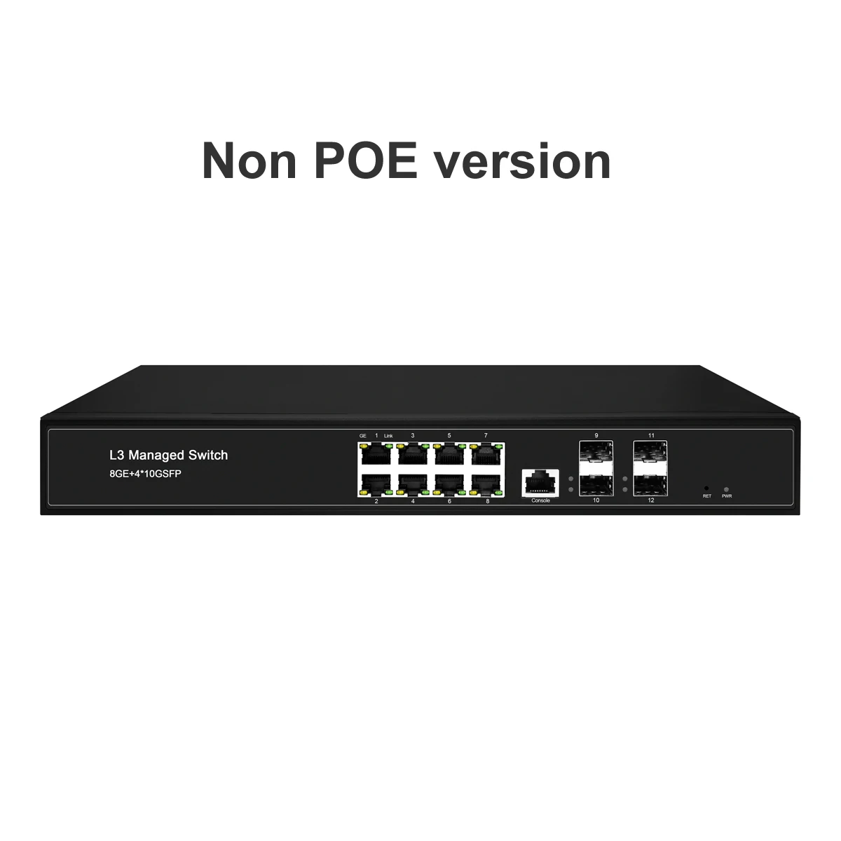 4*10G Uplink L3 Managed 10/100/1000Mbps Giga 8 Ports POE/Non POE Switch