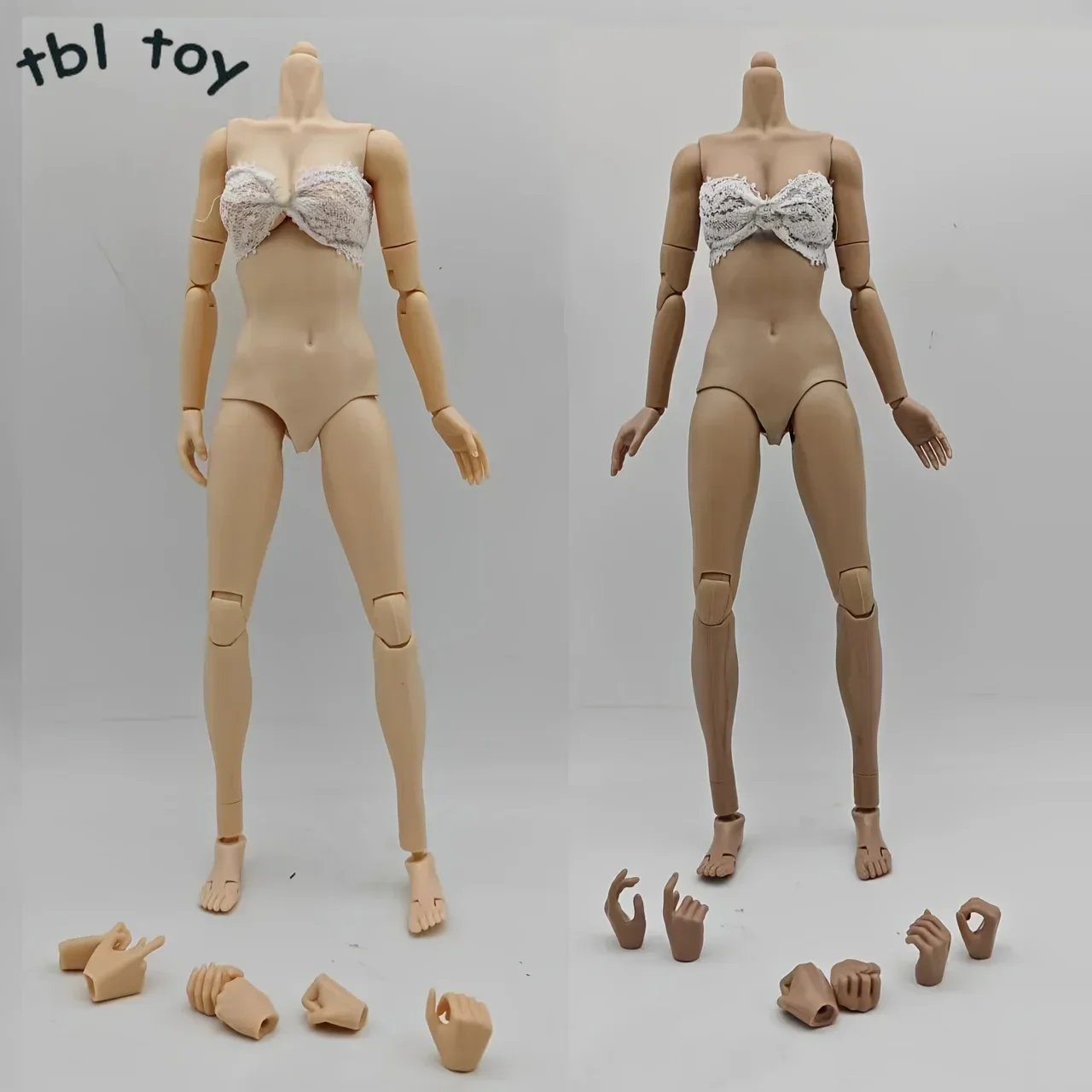 1/6 Scale Female Body Suntan/Pale Color Super flexible Body Model With Joints for 12'' Action Figure Collections