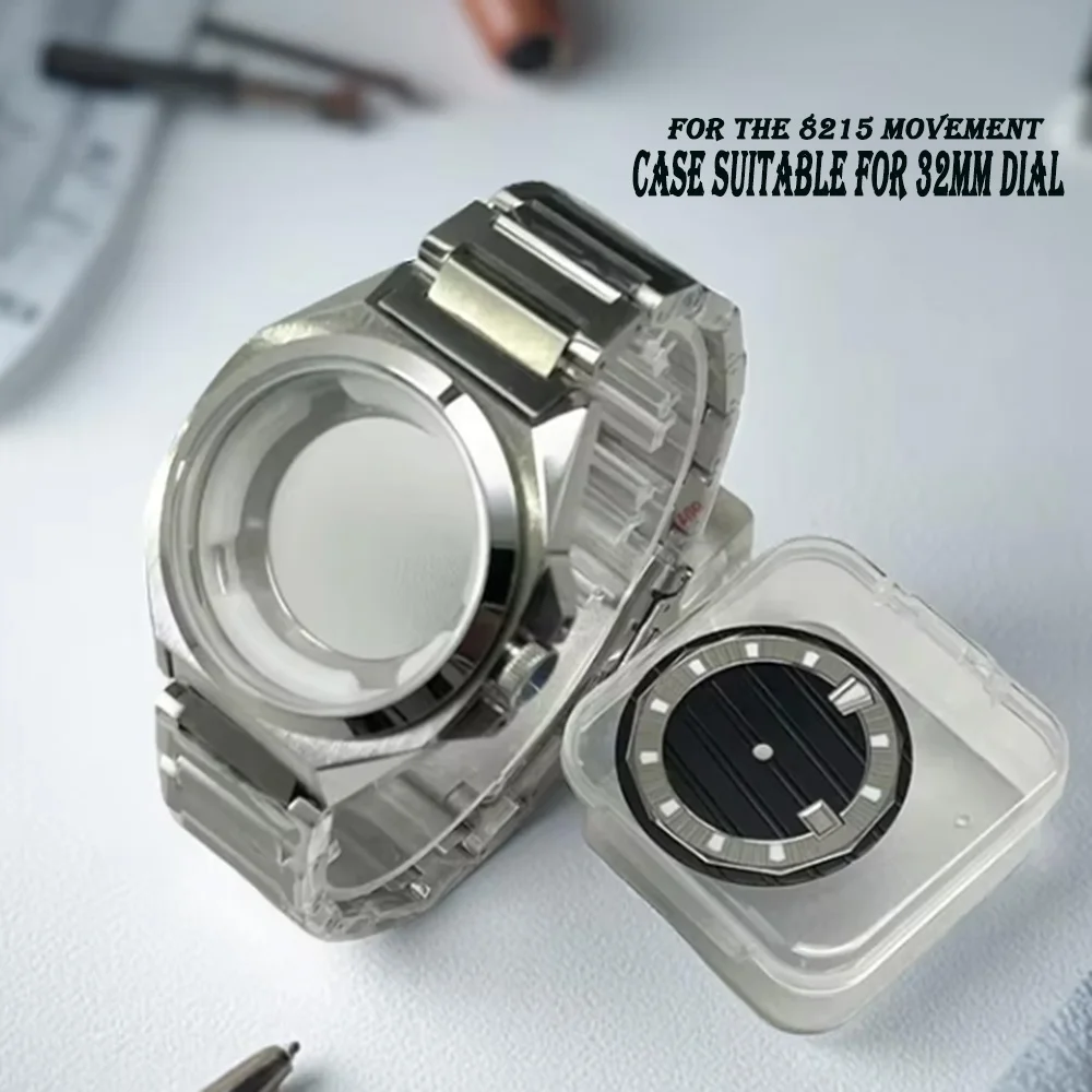 Stainless Steel 40mm Diameter Case And Dial Assembly, 32mm Combination Parts, Without Movement. Suitable Movements: Miotta 8215,