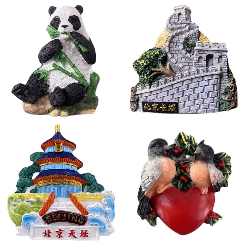 Porcelana Panda magnesy na lodówkę Great Wall pekin Travelling pamiątki dekoracje do domu prezenty urodzinowe naklejki na lodówkę