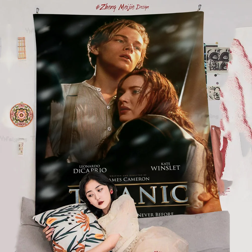 

Movie Titanic Cartoon Tapestry For Living Room Home Dorm Decor INS Home Decor