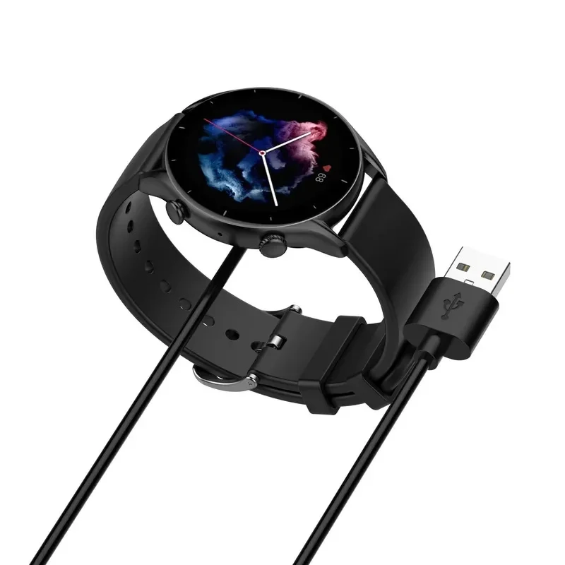 1m USB Charging Cable For Amazfit Active Bip 5 GTR 4 GTR 3 Pro GTS 4 CHEETAH Watch GTS 2/2e GTR 2/2e 2 GTR Mini Charging Cable