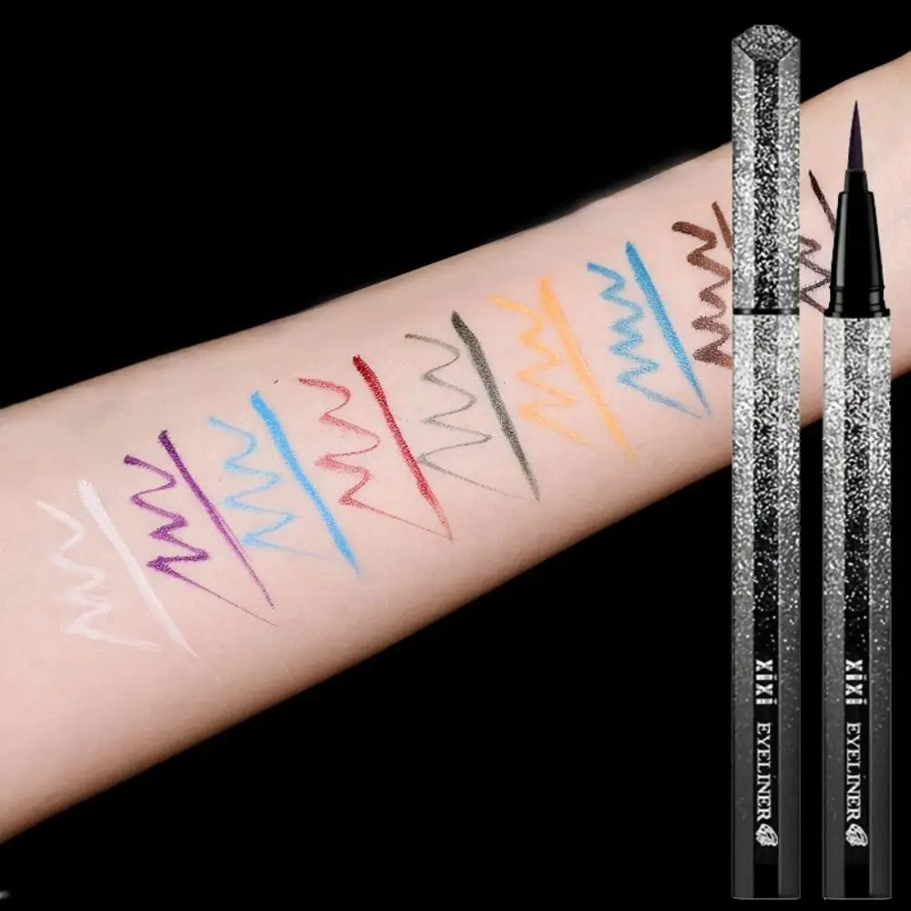 Highlight Waterdichte Sneldrogende Natuurlijke Cosmetica Eyeliner Potlood Vloeibare Eyeliner Pen Oogmake-Up Tool Gekleurde Eyeliner Pen