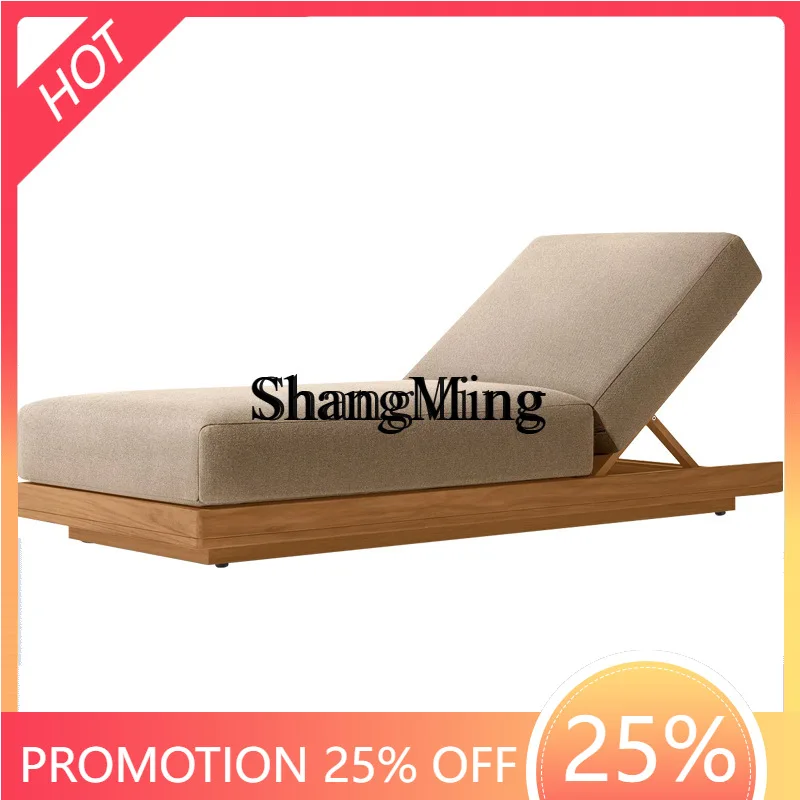 

ZYY Premium Exquisite Good-looking Outdoor Teak Lounger Chair Outdoor Beach Solid Wood Lounger Villa Pool Beach Chair