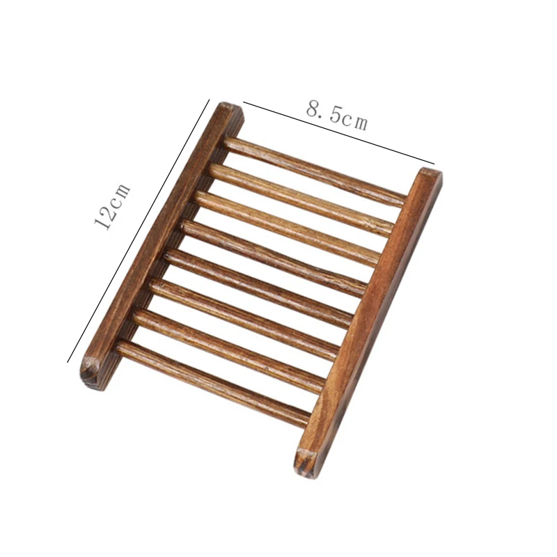 Wooden Soap Dishes Tray Bathroom Soap Holder Portable Shower Soap Dish Storage Tray Bathroom Countertop Soap Drain Rack view 6