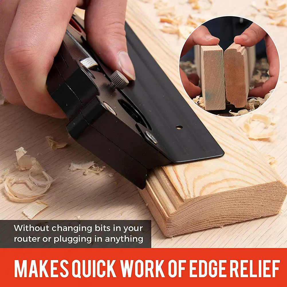 

1 set Aluminum Alloy ABS Plastic Carbon Steel Woodworking Chamfer Plane Set Hand Planer Tool Gradient for Cutting