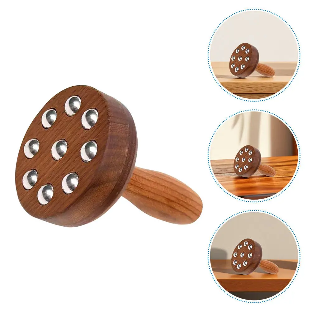 

Ручной массажный ролик с регулируемыми стальными шариками, съемный, из бука, для снятия мышечного напряжения, для массажа рук, ног, спины