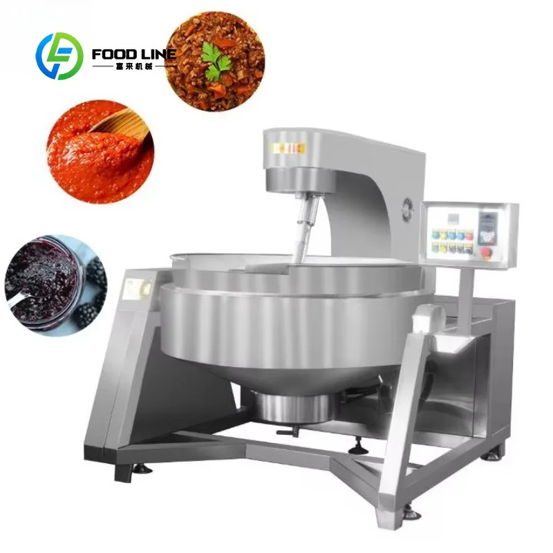 Customized 100L-1000L Automatic Cooking Mixing Machine Steam Cooker Sauce Mixer Machine Automatic Cooking Machine