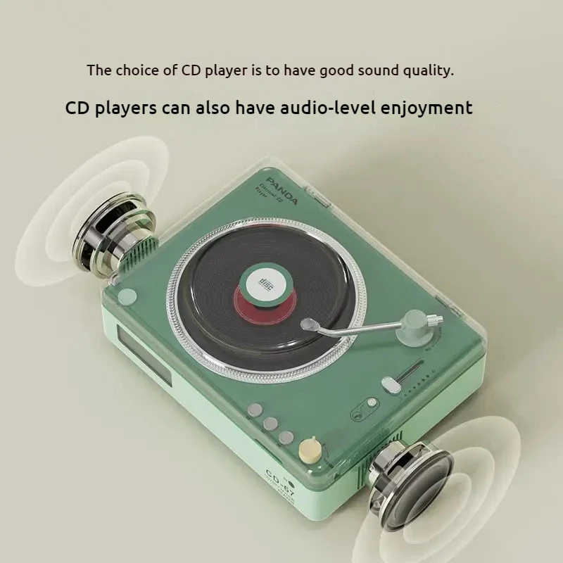 

Retro CD Playe Bluetooth Speaker with Remote Control Wireless CD Player Bluetooth5.0 Rechargeable Desktop CD Multimedia Player