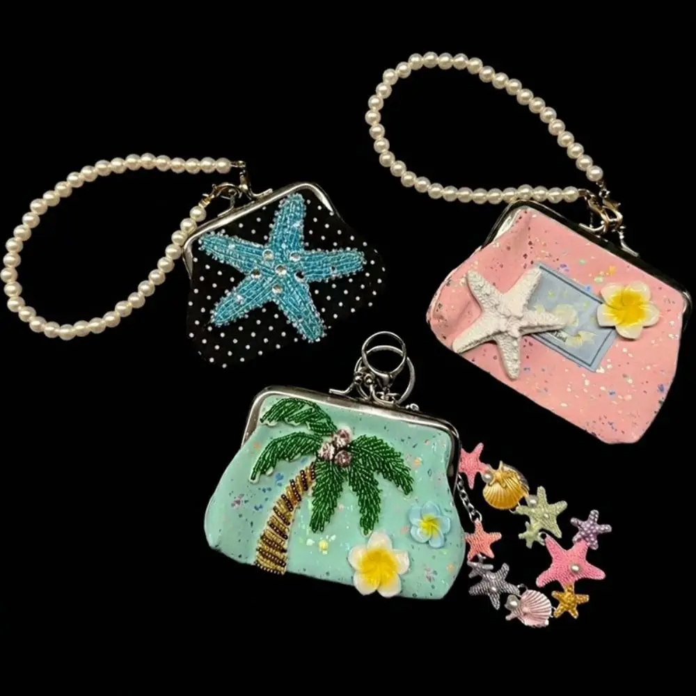 New Vintage Coin Bag Keychain Y2K Multi functional Accessory Coin Purse Canvas Handbag Decoration