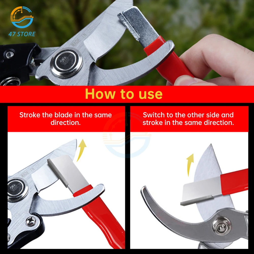 Portable Metal Cutting Tool Knife Sharpener Scissors Quick Grinding Scraper  Scissor Pruner  For All Blades Garden Scissors image 6