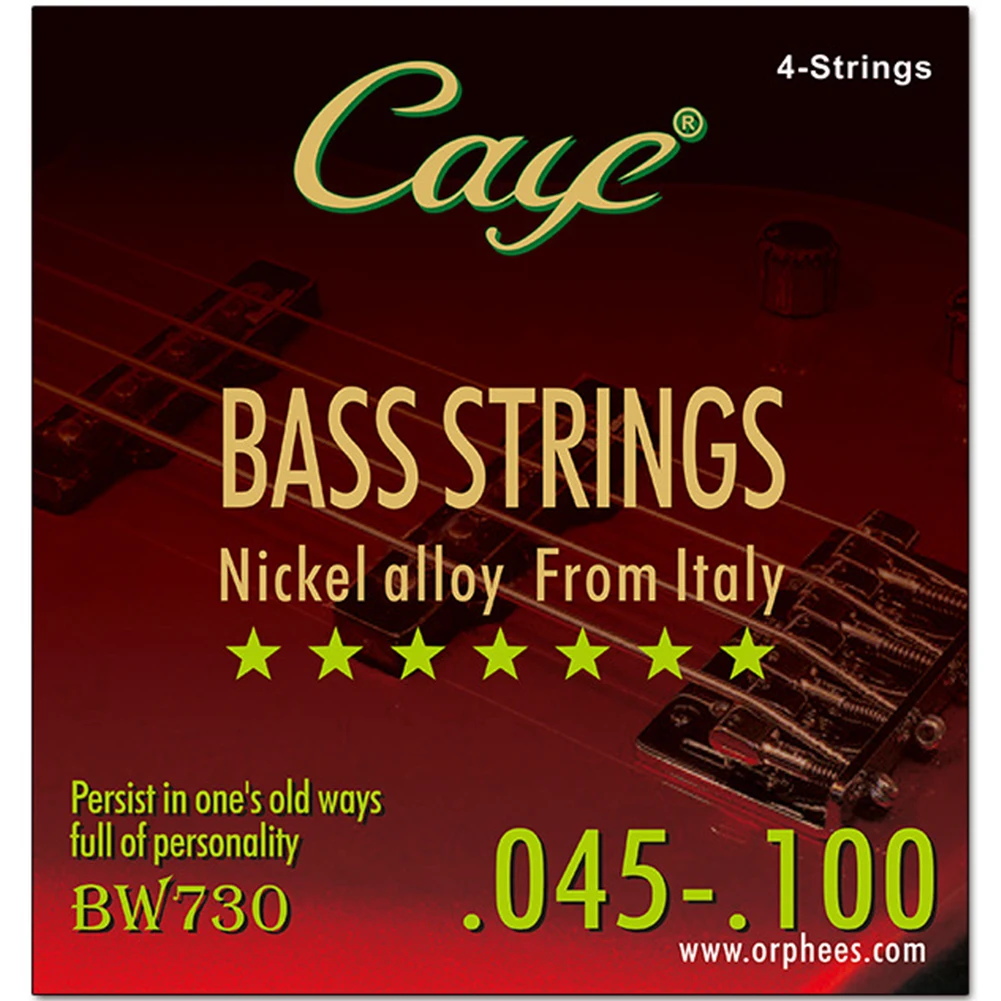 CAYE BW Series 4/5/6 Pcs Bass Strings Hexagonal Steel Core Inner Wire Bass Strings Stringed Instrument Replacement Accessories