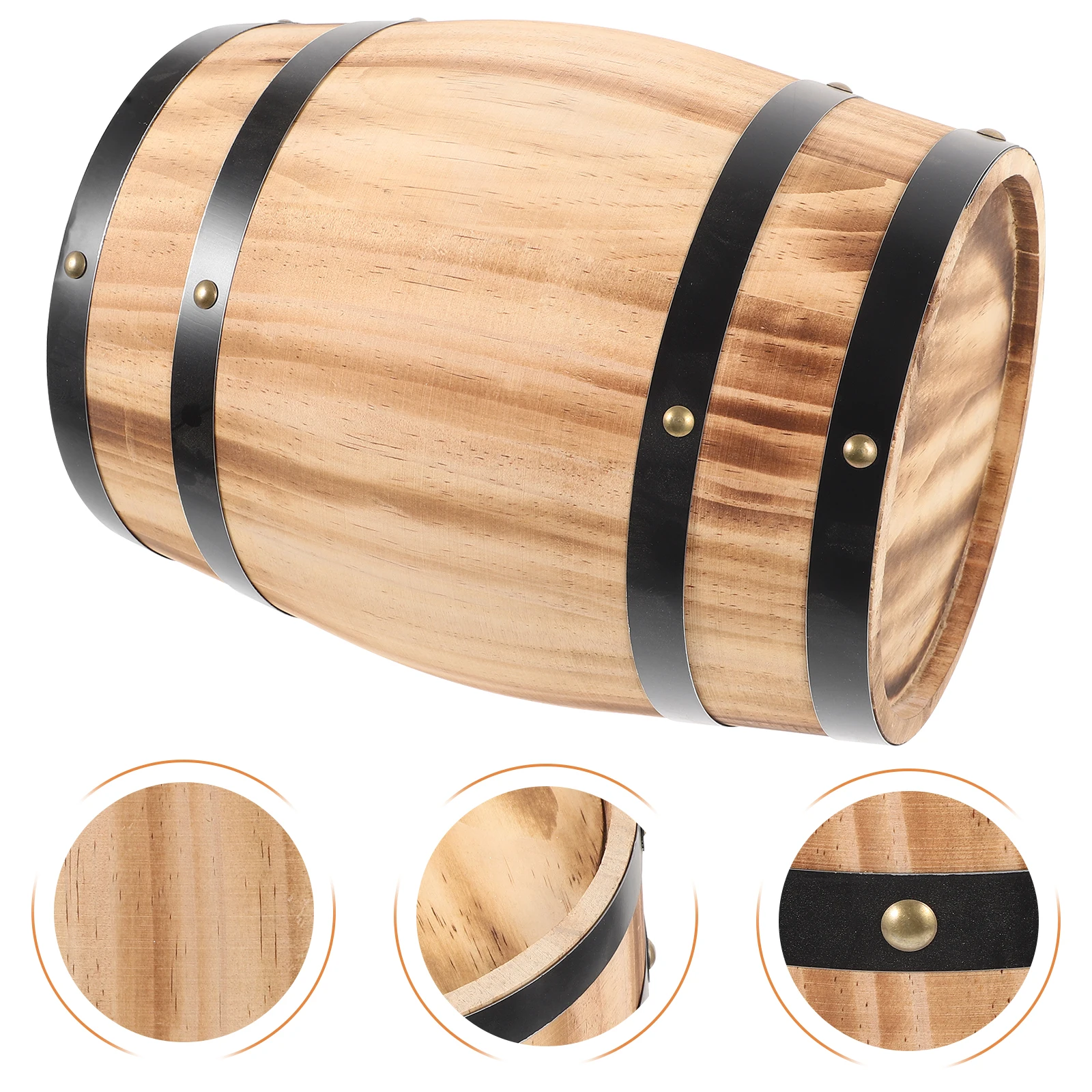 

Oak Ornaments Wooden Wine Decorative Craft Retro Beer Centerpiece Small Delicate Wood Barrel Aging Whiskey Barrel Floor Wine
