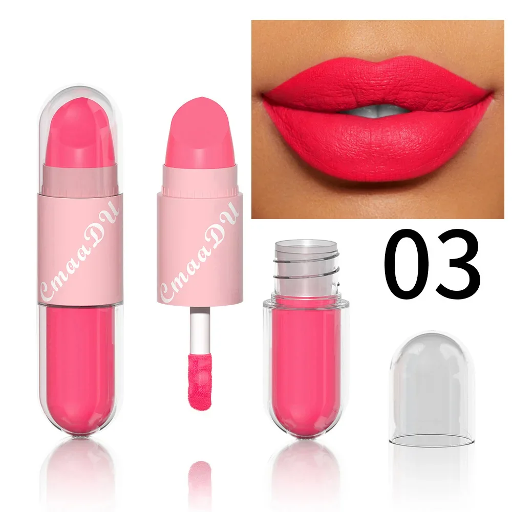 Heallor 18 Colors Lipgloss Lipstick Beauty Lip Gloss LippenstiftTinted Balm 24 Hours Waterproof Makeup