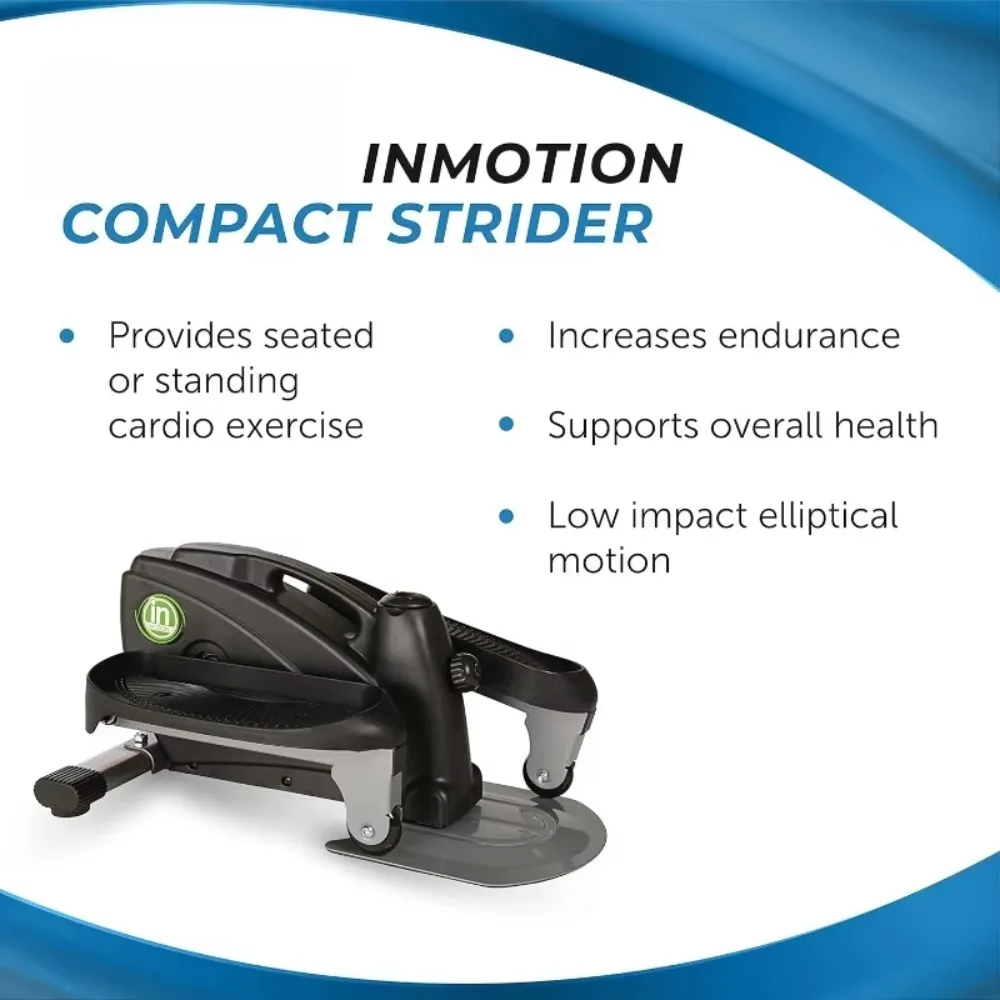 أدوات خارجية. آلة تمارين القدم المدمجة باللون الأسود، تحت المكتب بيضاوية الشكل، معدات اللياقة البدنية البيضاوية القائمة أو الجلوس #3