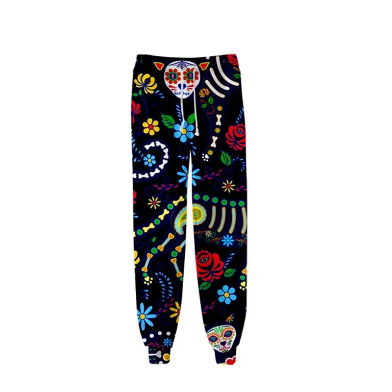 Cosplay Mexican Day of the Dead Pattern Sweatpants Cartoon Sweatpants Spring Fitness Joggers Mexico Holiday Pants Men Trousers