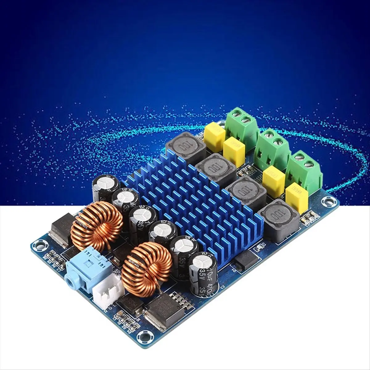 

TPA3116D2 Digital Amplifier Board Module XH-M642 Auto Boost Hi-Fi Distortion Free Dual Channel 12V 100W Module