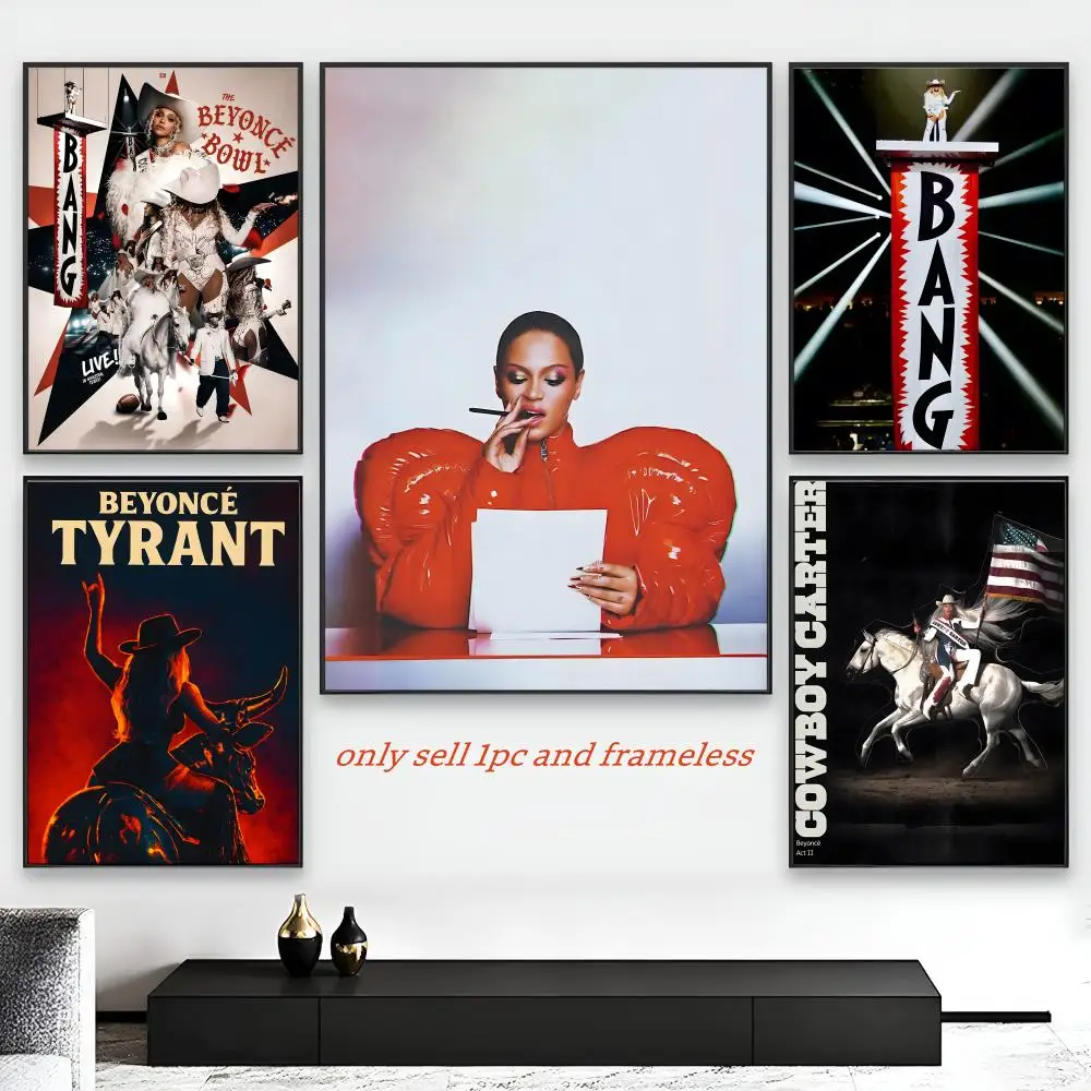 B-beyonce Singer Poster Art Painting Poster With Prints Home Bedroom Living Room Decoration