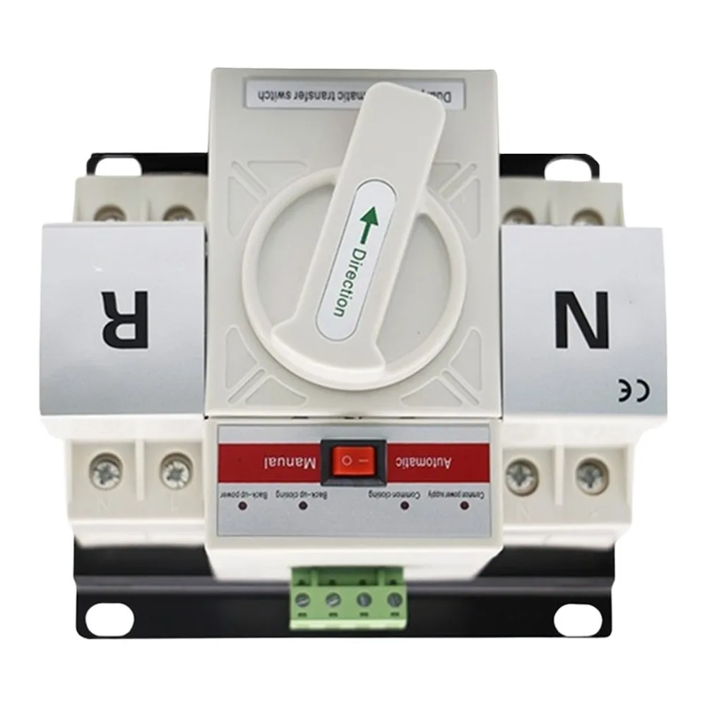 NLQ1-63/2P 63A 2P Automatic Transfer Switch for Industrial Power Management 230V Dual Input ABS Enclosure White Size As Shown