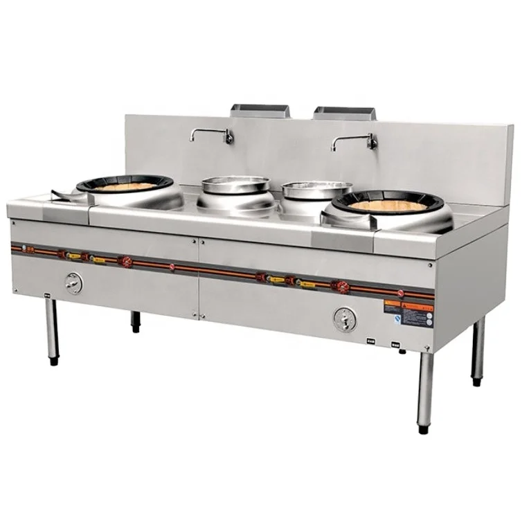 

Коммерческая двухсекционная горелка для китайского вок-кастрильона из нержавеющей стали