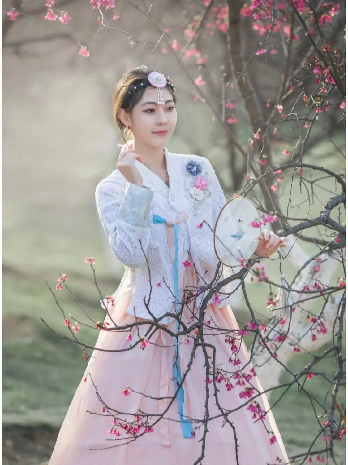 Female New Korean Traditional Clothing Fairy Dress Women Stage Performance Fluffy Costume Multicolor Hanbok Folk Top Skirt Sets