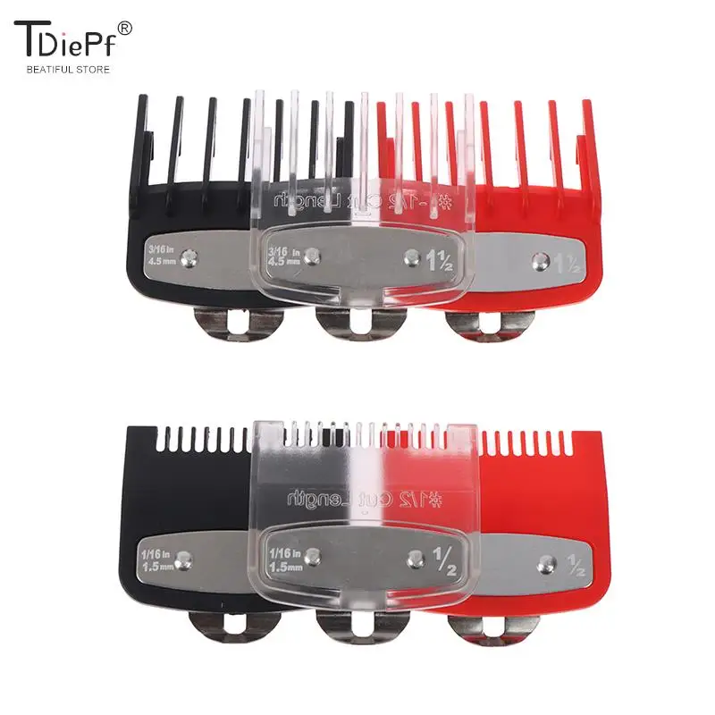 2pcs/lot Hair Clipper Guide Comb Cutting Limit Combs Standard Guards Attach Parts Electric Clippers Accessories 1.5mm + 4.5mm