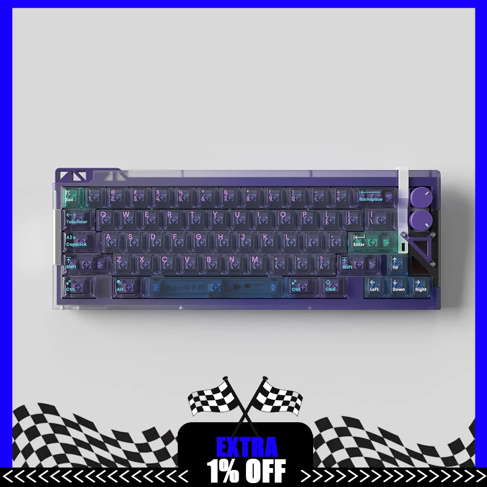 DEADLINEstudio AirR PC Keycaps Purple Fog Permeable Keycap Original Factory Personalized Keyboard Keycaps Customized PC Gifts