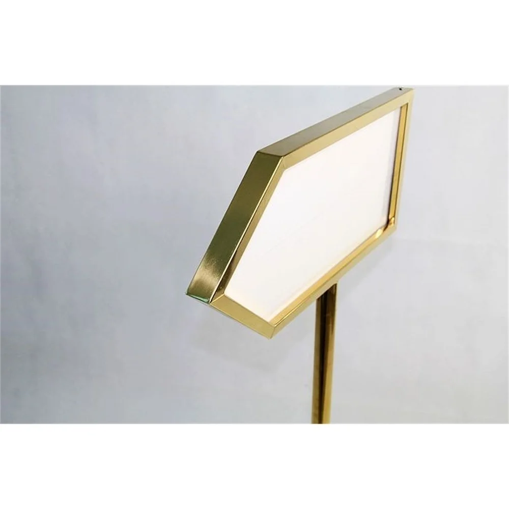 Tianium Gold Hotel Door Signboard Double Sides Floor Sign Holder Stand Stable Floor Signage Rack Metal Frame Gune Display