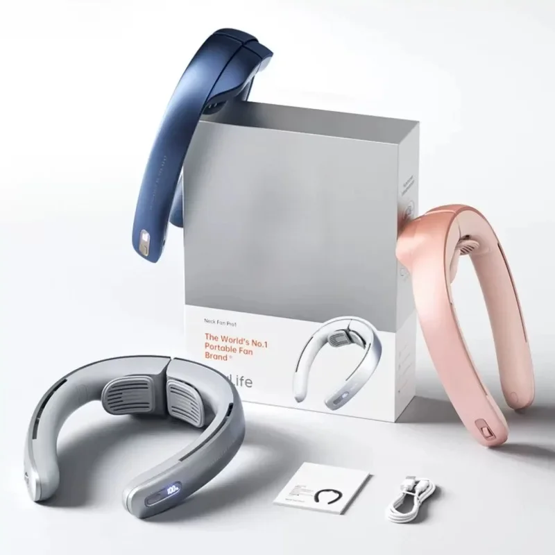 Portable neck fan, portable small usb charging mini lazy neck bladeless turbine wearing cooling artifact air conditioner