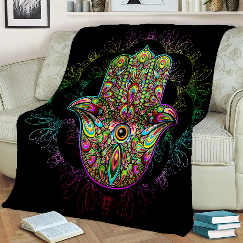 3D Evil Eye Nazar Tree of Life HD Blanket,Soft Throw Blanket for Home Bedroom Bed Sofa Picnic Travel Office Cover Blanket Kids