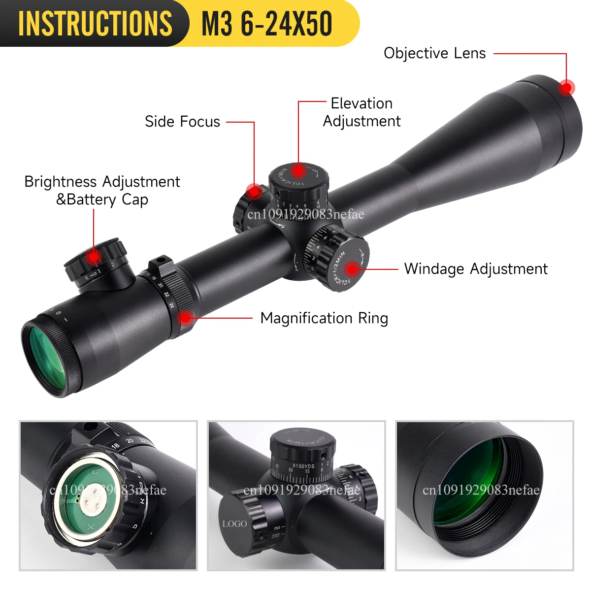 LE***LD M3 3.5-10X40 Cross Hunting Tactical Optical Scope Optics High-definition Positioning Sight 11mm/20mm Rail Mount